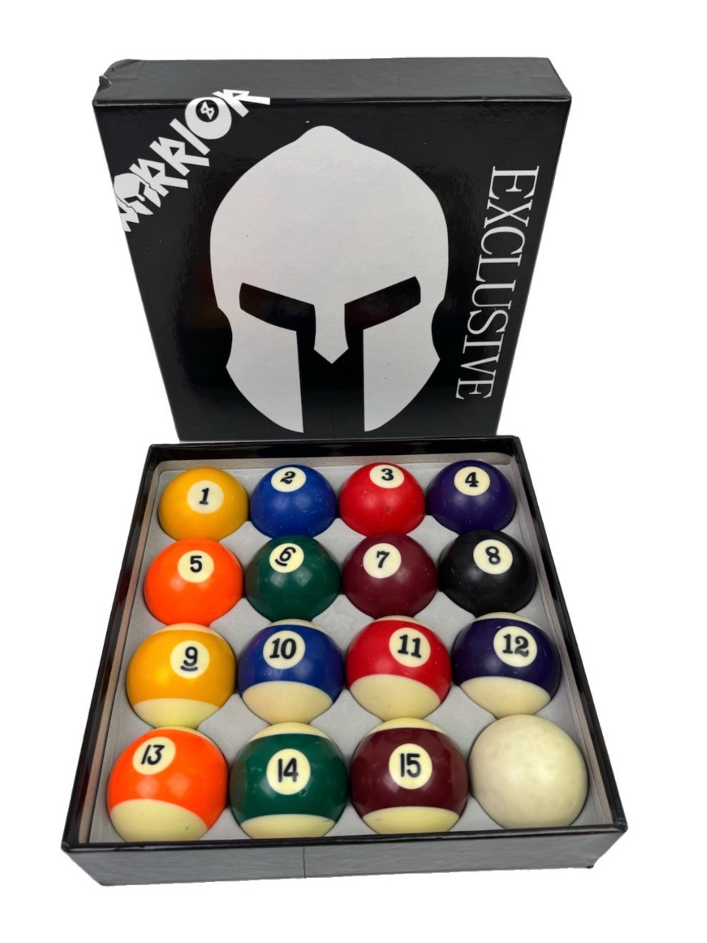 Warrior Exclusive Phenolic Tournament Resin Billiard Set Pool Table 2-1/4” Ball